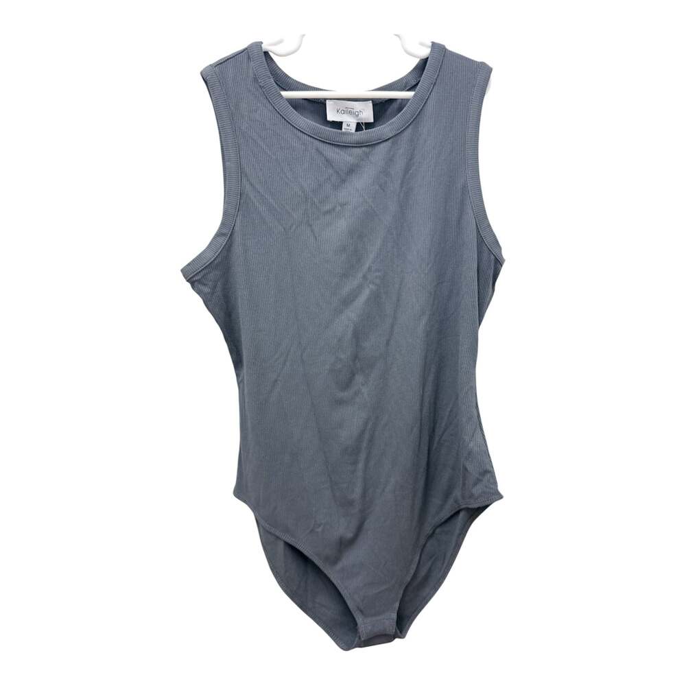 Kaileigh Chana Knit Bodysuit in Dark Grey